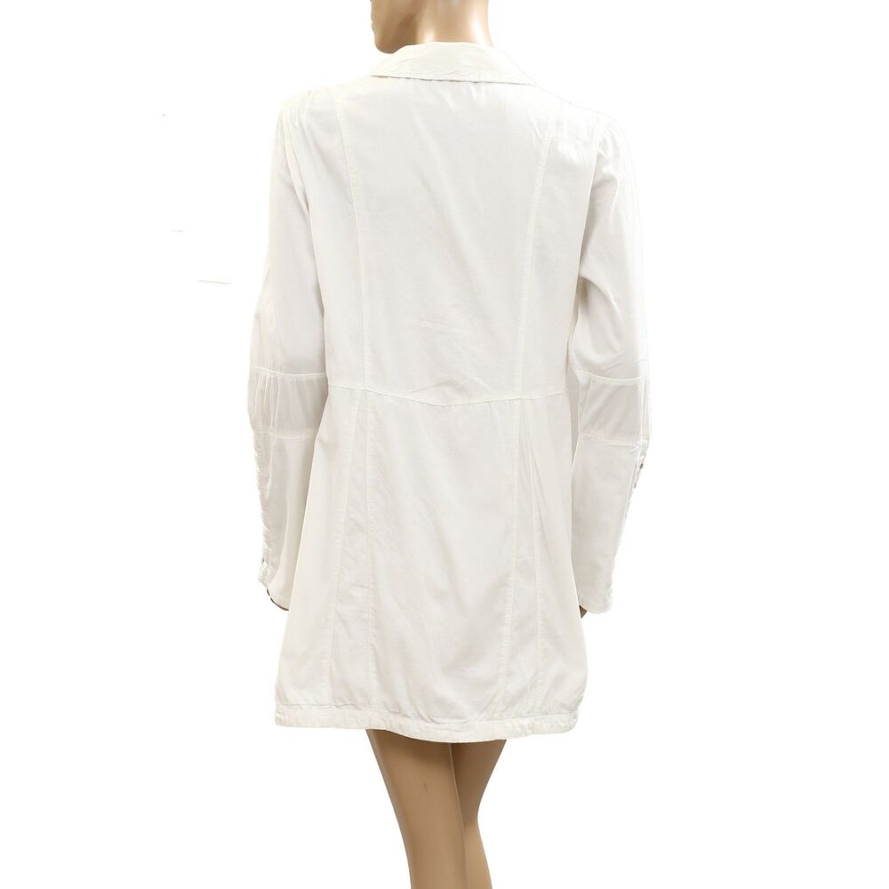 Free People Thea Solid Tunic Button Front Mini Dr… - image 6